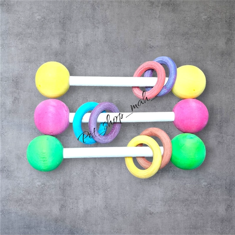 دمبل اسباب‌بازی پرندگان رنگی مخصوص سرگرمی و تقویت فعالیت پرندگان زینتی