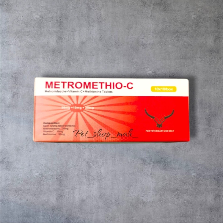 عکس قرص مترومتیو-سی (METROMETHIO-C) آمریکا – داروی درمان تریکومونیازیس و هیستومونیازیس کبوتر