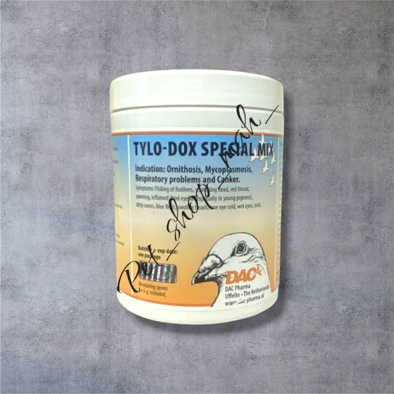 پودر تایلوداکس داک فارما برای درمان بیماری‌های تنفسی و کَنکِر در کبوتر