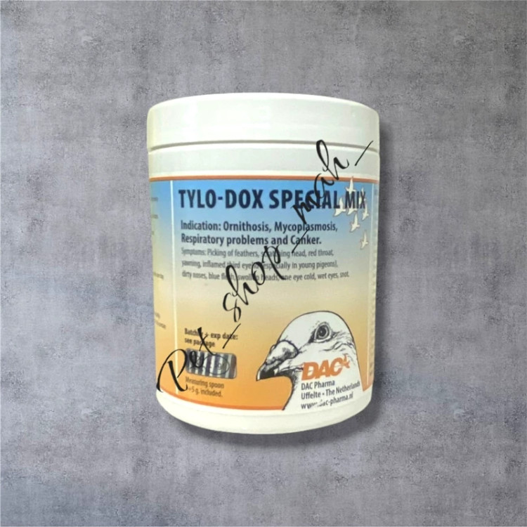 پودر تایلوداکس داک فارما برای درمان بیماریهای تنفسی و کَنکِر در کبوتر