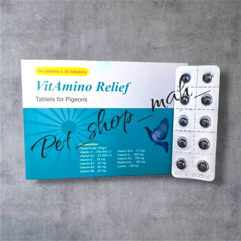 قرص ویتامین VitAmino Relief برای تقویت کبوتر