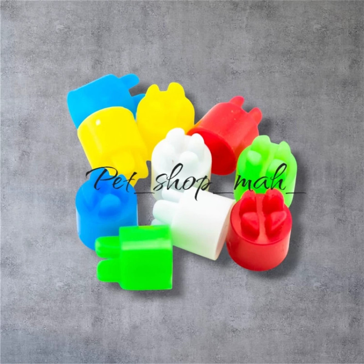 سر نی نشیمنگاه قناری رنگی برای نصب و ثابت نگهداشتن چوب نشیمن قفس پرنده