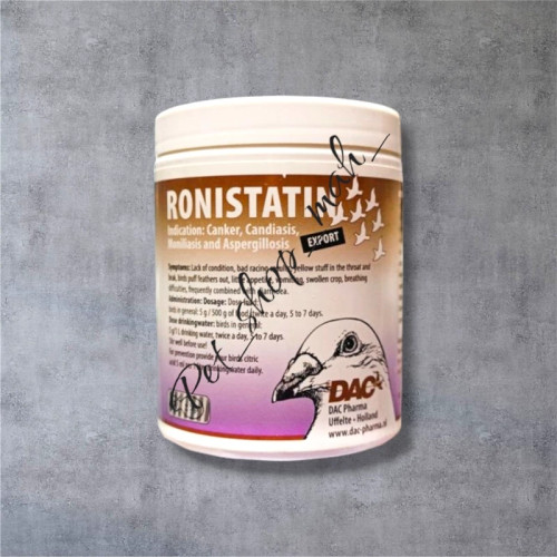 پودر داروی DAC RONISTATIN مخصوص کبوتر برای درمان تریکوموناس، عفونت قارچی و تنفسی
