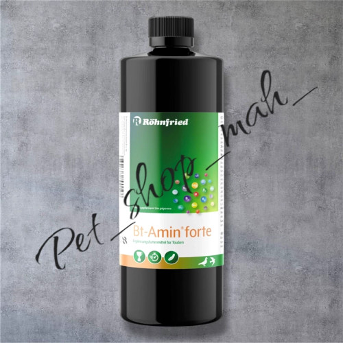 بطری مکمل Bt-Amin Forte مخصوص کبوتر، حاوی ویتامینهای گروه B و آمینواسید برای تقویت و بازسازی بدن