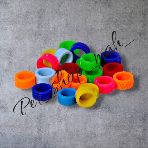 پلاک سیلیکونی شمارهدار مخصوص کبوتر، در رنگهای متنوع برای شناسایی آسان پرندگان