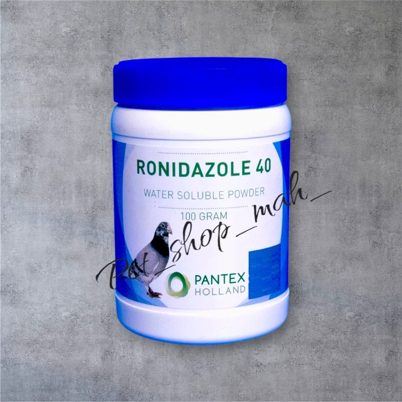 قوطی رونیدازول ۴۰ پنتکس هلند ۱۰۰ گرمی مخصوص درمان تریکوموناس و کوکسیدیوز در پرندگان و کبوتران