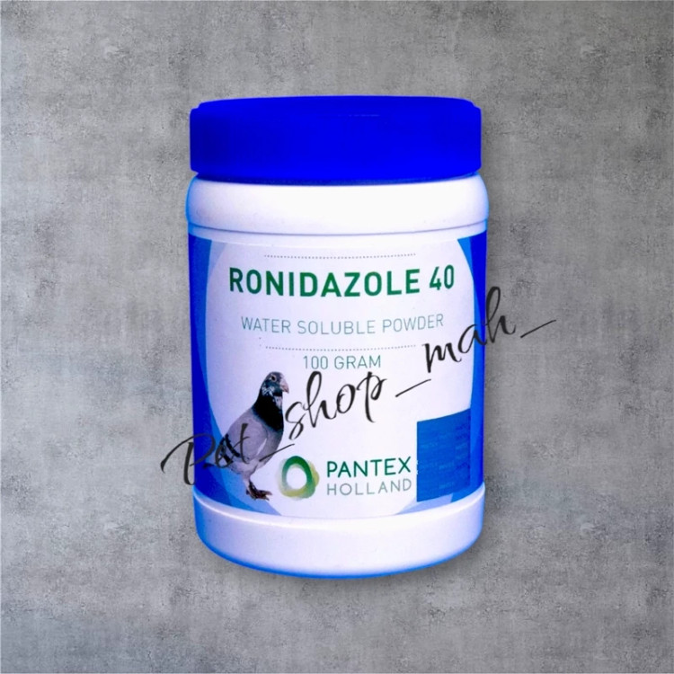 قوطی رونیدازول ۴۰ پنتکس هلند ۱۰۰ گرمی مخصوص درمان تریکوموناس و کوکسیدیوز در پرندگان و کبوتران
