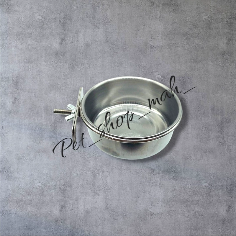 ظرف استیل بزرگ مخصوص غذای پرندگان، قابل نصب روی قفس