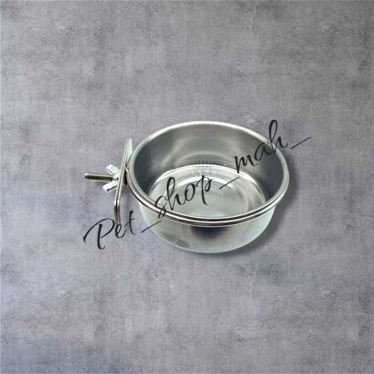 ظرف استیل بزرگ مخصوص غذای پرندگان، قابل نصب روی قفس