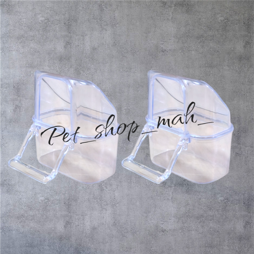 دانخوری کریستالی شفاف مخصوص قفس فانتزی پرندگان زینتی