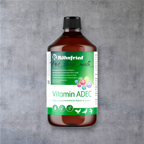 محلول ویتامین ADEC رونفرید برای تقویت سیستم ایمنی، رشد و باروری پرندگان و کبوتر