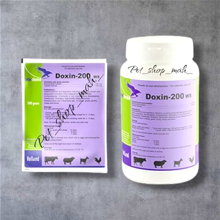 پودر داکسین 200 برای درمان عفونتهای باکتریایی پرندگان و دام – آنتیبیوتیک داکسیسایکلین