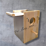 لانه ایستاده چوبی مخصوص کوتوله برزیلی با درب کشویی، میله نشیمن و نصب آسان روی قفس