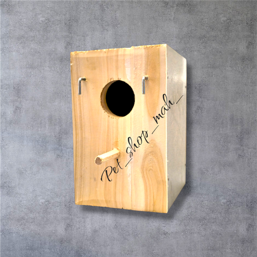 لانه ایستاده چوبی مخصوص کوتوله برزیلی با درب کشویی، میله نشیمن و نصب آسان روی قفس