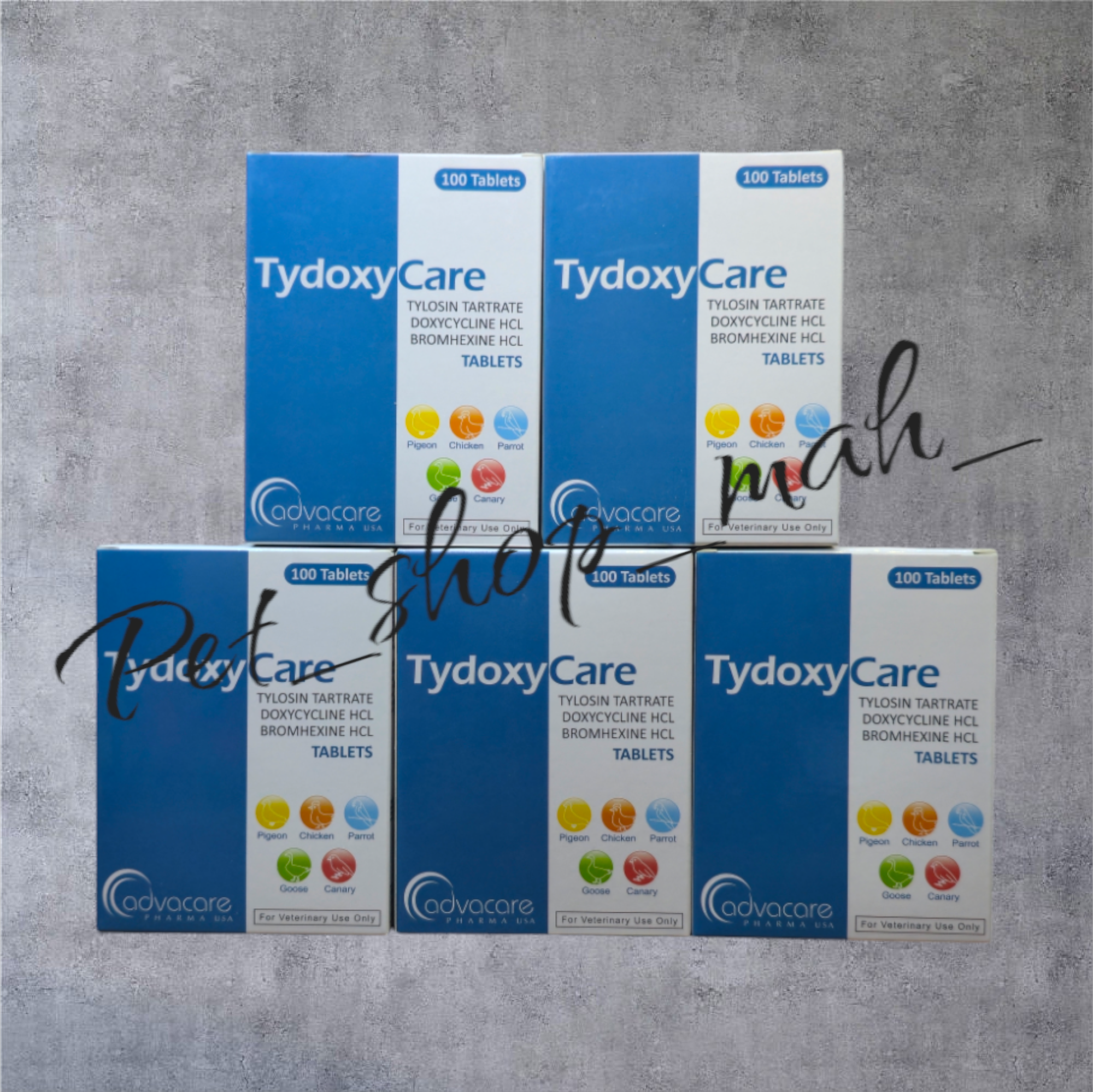 عکس قرص تایدوکسی کر (TydoxyCare) ادواکر آمریکا – داروی درمان عفونت باکتریایی پرندگان