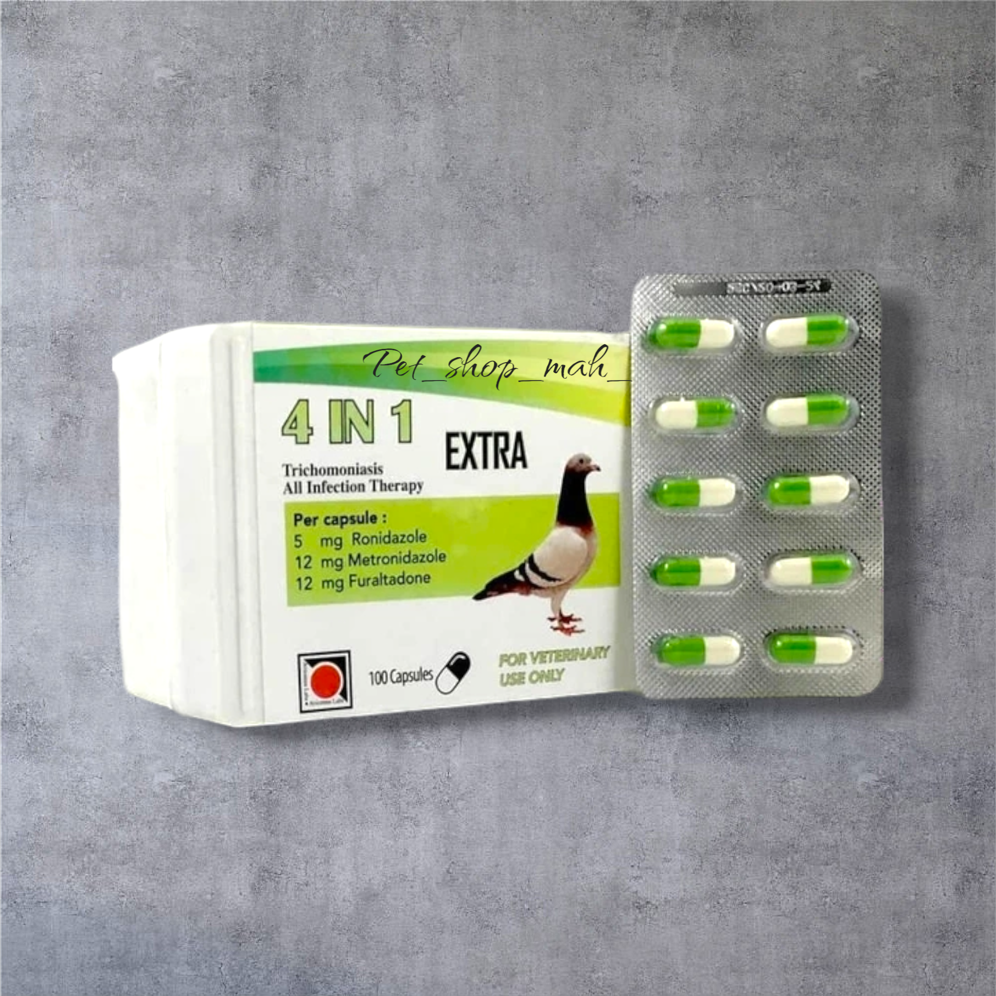 کپسول 4in1 EXTRA برای درمان عفونت و انگل کبوتر