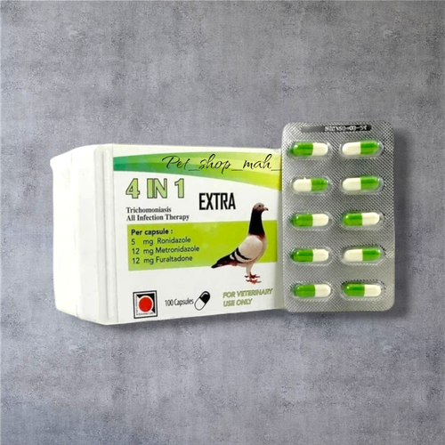 کپسول 4in1 EXTRA برای درمان عفونت و انگل کبوتر