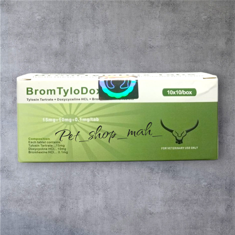 قرص BromTyloDox برای درمان بیماریهای تنفسی و عفونتهای باکتریایی پرندگان و دامها