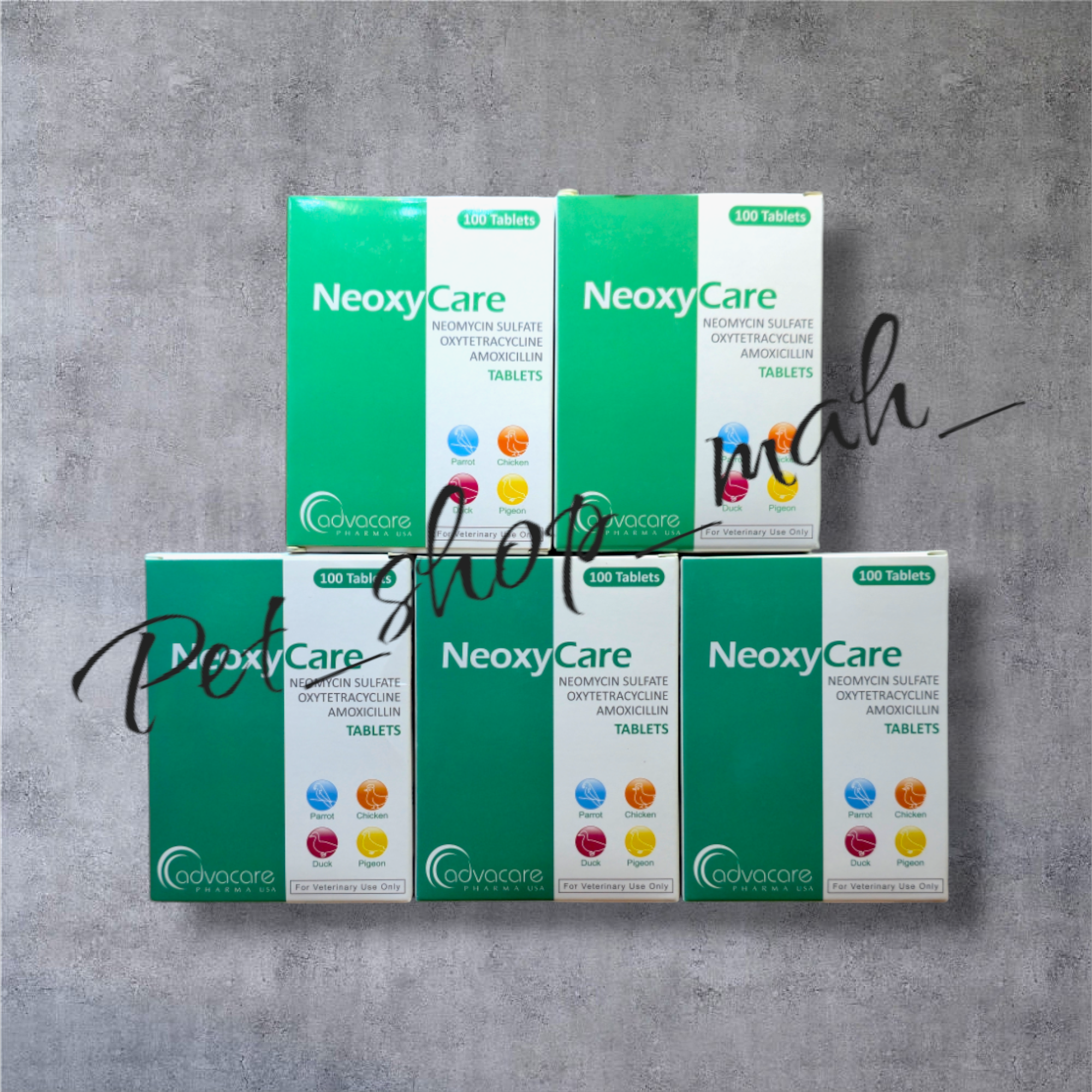 قرص NeoxyCare مخصوص پرندگان برای درمان عفونت‌های تنفسی و گوارشی