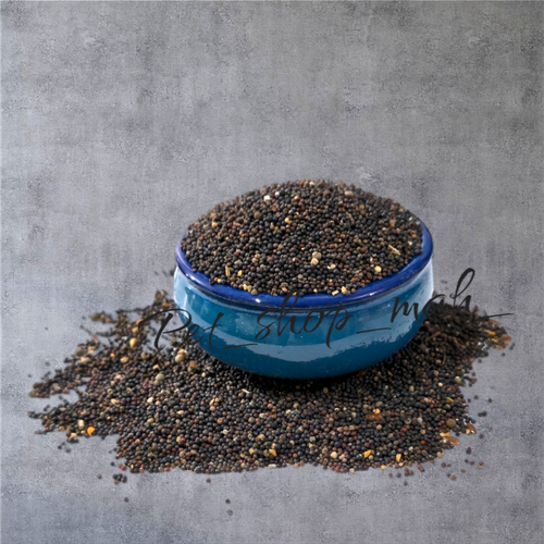 تخم شلغم سیاه مخصوص پرندگان زینتی، بوجاری و ضدعفونیشده، سرشار از انرژی برای تقویت صدا و پر