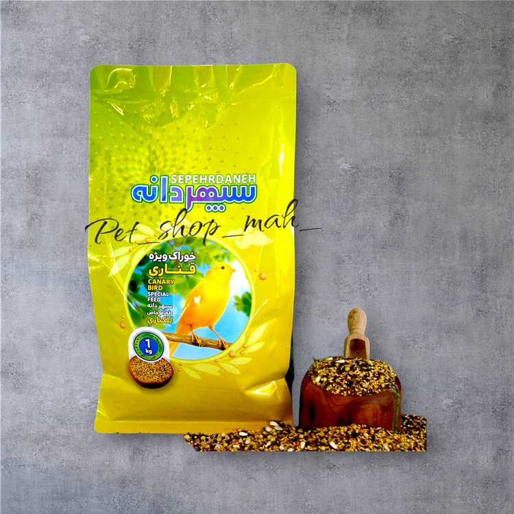 خوراک مخصوص قناری سپهر دانه، ترکیبی از دانههای طبیعی و مغذی برای رشد و آواز قناری