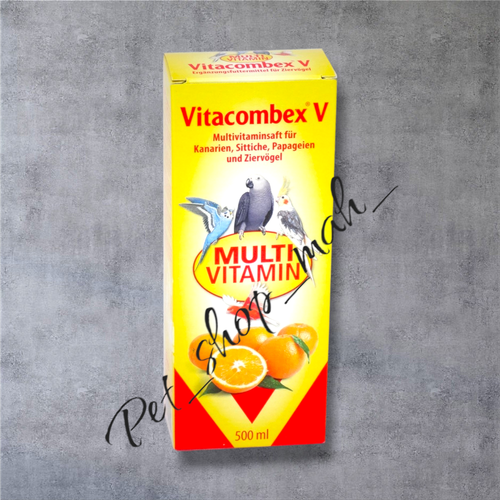مولتیویتامین مایع Vitacombex V مخصوص پرندگان زینتی و طوطیها – حجم ۵۰۰ میلیلیتر