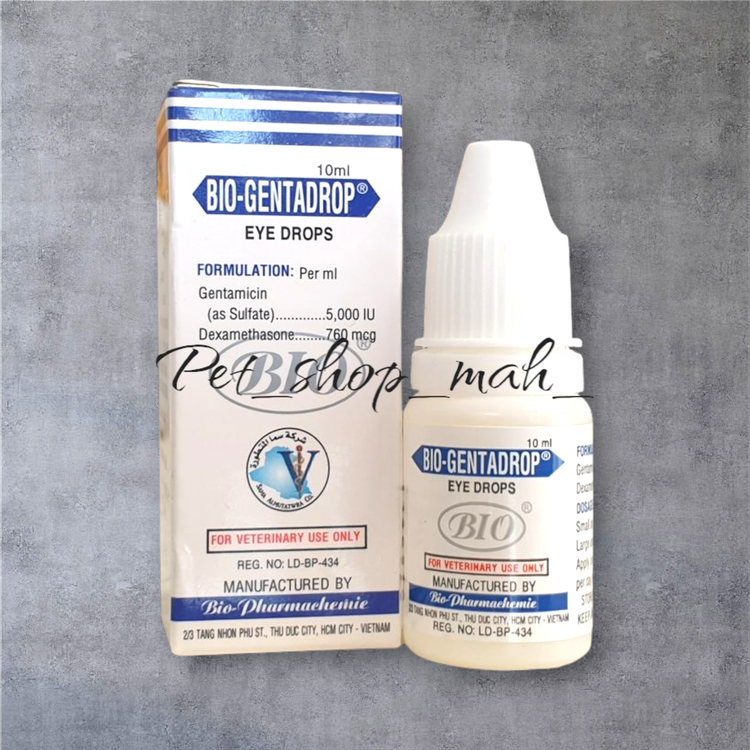 قطره چشمی Bio-Gentadrop مخصوص درمان عفونت و ورم چشم پرندگان و حیوانات خانگی