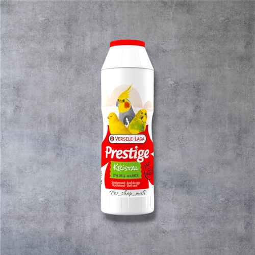 شن بهداشتی پرندگان ورسلاگا مدل پرستیژ کریستال با اسانس بادیان مخصوص قفس عروس هلندی و قناری