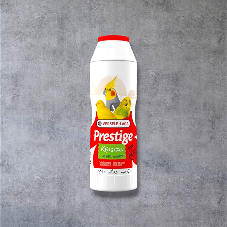 شن بهداشتی پرندگان ورسلاگا مدل پرستیژ کریستال با اسانس بادیان مخصوص قفس عروس هلندی و قناری