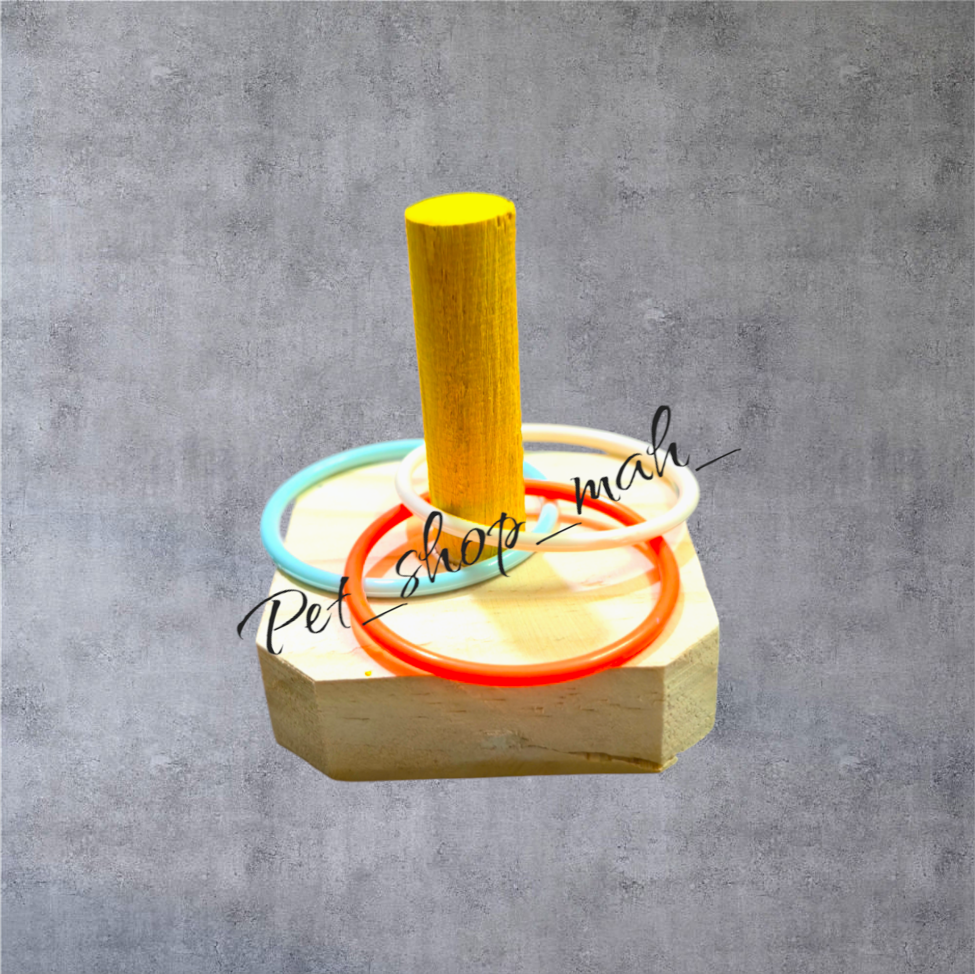 اسباب‌بازی حلقه‌انداز چوبی مخصوص آموزش و سرگرمی پرنده