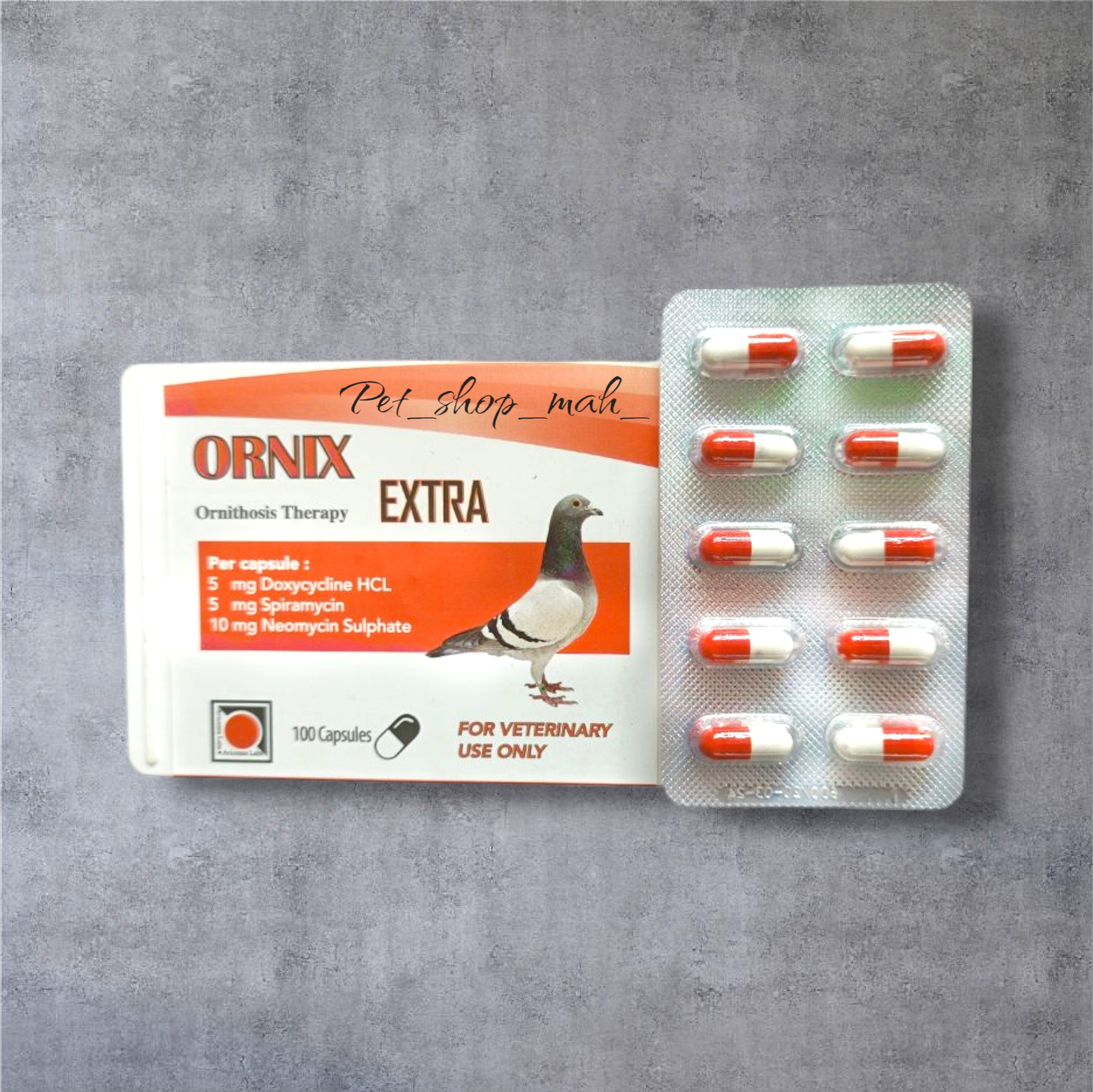 کپسول اورنیکس اکسترا هلند (ORNIX EXTRA) – داروی  درمان چشم درد و ارنیتوز و عفونت تنفسی و باکتریایی و اسهال کبوتر