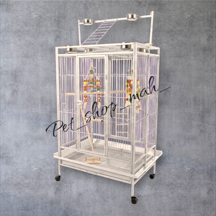 قفس آرا پلاس بزرگ مخصوص طوطیسانان با بدنه فلزی و چرخ