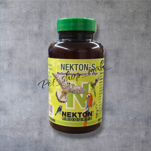 پودر مکمل نکتون S پرندگان با درب سبز و لیبل سبز (Nekton-S) وزن 150 گرم