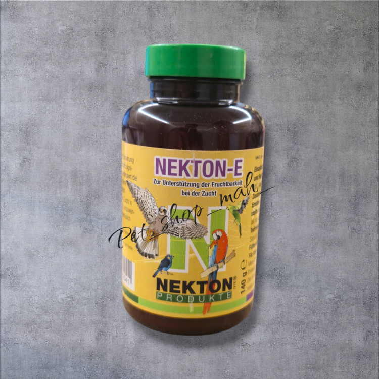 قوطی پودر نکتون E (Nekton-E) با درب سبز مخصوص پرندگان و خزندگان وزن 140 گرم