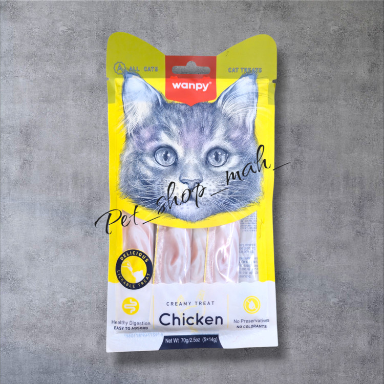 تشویقی کرمی گربه Wanpy با طعم Chicken
